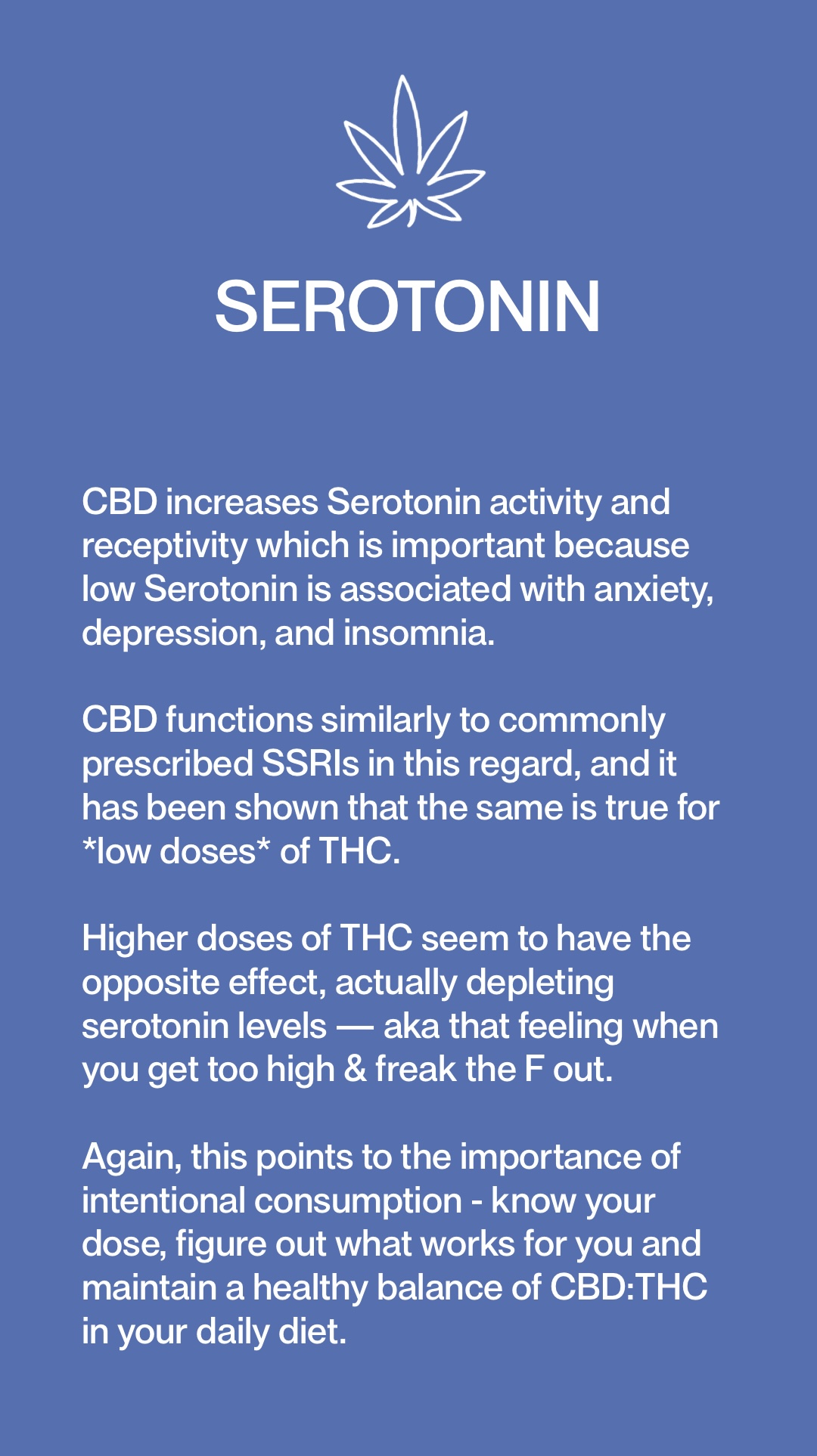 serotonin - why weed makes you happy